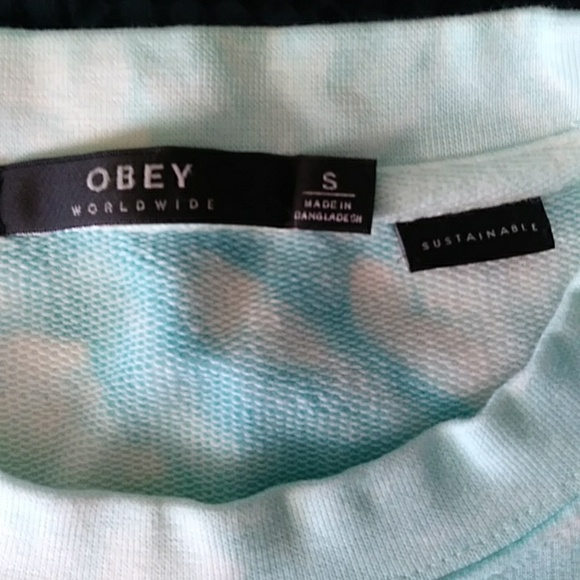 (NWOT)Obey Tie-Dye Blue sweater small - Picture 3 of 3